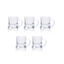Naujas 5/10 vnt. 30 ml alaus puodelis su maža rankena, plastikinis, mini viskiui, vakarėliui, puodelis, stiklinis, baro reikmenys, virtuvės, valgomojo, baro, namų, sodo dekoravimas white