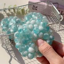 Skaidrus Blizgučių Burbuliukų Squishy Rankomis Spaudžiamas Tekstūruotas Antistresinis Nešiojamas Jutimo Fidget Žaislas šviesiai žalios spalvos