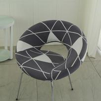 Paprastas elastingas pusapvalio lanko kėdės užvalkalas Integruotas atlošo kėdės užvalkalas Didelis vyno taurės kėdės užvalkalas 1PC chair cover gray