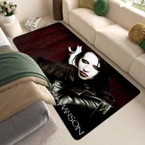 Marilyn Manson Industrial Rock Band Hallway Carpet Washable Non-Slip Living Room Sofa Chairs Area Mat Kitchen Doormat Area Rug 40cm x 60cm