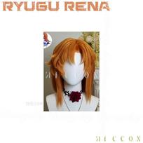 Halloween Higurashi: When They Cry Anime Ryugu Rena Cosplay A Cute Girl White Dress Orange Wig Cosplay Costume Full Suit Anime S