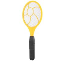Three layer Electric Fly Mosquito Swatter Bug Zapper Racket Insects Killer geltona