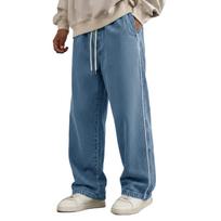 Mens Joggers Bottoms Work Trousers Men Tracksuit Bottoms Men Joggers for Men UK Casual Loose Fit Drawstring Pants XXXXL mėlyna