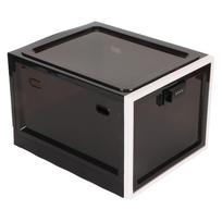 Lock Box Clear Food Storage Container Medicine Case with 3 Digit Combination Lock for Home Black White juoda balta spalva