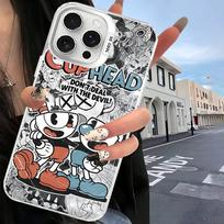 Cute Cuphead Phone Case For IPhone 17 16 15 14 11 12 13 Pro Max Plus Pro Colored Silver Cover iPhone 12
