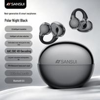 SANSUI W66 Pro AI Translator Ear Clip Sports Headphones