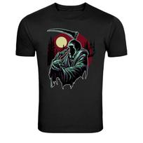 Grim Reaper With Scythe Night Forest Graphic T-Shirt XXXXL