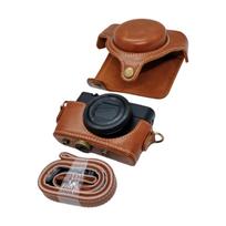 Retro Protective Camera Case Bag for RX100 Digital Camera PU Leather Organiser Box for Travel and Daily Use ruda