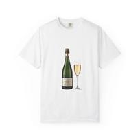 Champagne Bottle and Glass T-shirt | Sushi Table Illustration T-shirt 1 S