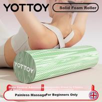 Yottoy Foam Roller, Solid Ballistic Massage Muscle Relaxation Yoga Column for Beginners, 45*15cm, Green Mixed Color