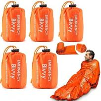 1-5 vnt. Avarinis miegmaišis - Šiltas vandeniui atsparus Mylar išgyvenimo įrankis stovyklavimui, žygiams, lauko veiklai 3packs oranžinė