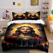 Religious figure with halo. Bedding sets Duvet cover sets Duvet covers Pillowcases(1*Duvet Cover 2*Pillowcases without duvet insert) 135x200cm