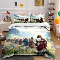Religious figures and landscape. Bedding sets Duvet cover sets Duvet covers Pillowcases(1*Duvet Cover 2*Pillowcases without duvet insert) 135x200cm