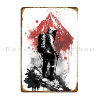 Climber Hiking Everest Metal Plaque Wall Decor Retro Create Wall Mural Party Club Tin Sign Poster 20x30cm（7.8x11.8inch）
