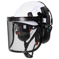 CE Face Mesh Shield Mask Forestry Chainsaw Safety Helmet Brushcutter Trimmer Protective Logging Hat with Bluetooth Earmusffs balta