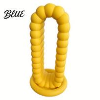 Handmade Style Figurine 3D Printed Headphone Stand Minimalist Gaming Headset Artistic Home Ornament Display Unique Decorative Desk Accessory geltona