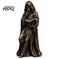 Occult Home Decor Gothic Grim Reaper Bookshelf Statue Dark Academia Shelf Decor Vintage Spooky Desktop Aesthetic Figurine Figurine Skull