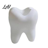 Pen Holder Toothbrush Holder 3D Printed Tooth Shape Storage Organizer Wide Smooth Surface Mouth Large Capacity for Bathroom Desk Stand