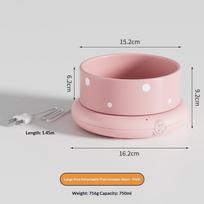 Pet Constant Temperature Heating Water Dispenser for Cats with Automatic Feeding and Winter Use rožinė