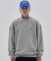 Upper Strop [Up9025] Comma Wappen Basic Sweatshirt Melange Gray L