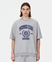 Moz Moz Laurel Short Sleeve Oversized Sweatshirt Gray 1(M-L)