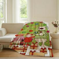 Cartoon cute Coco-chan Blanket For Sofa Office Bed Plane Travel Sleep Read Relax Camping Soft And Warm Size: 75*100cm, Weight: 230 GSM