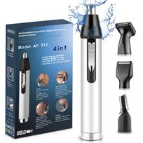 Cleanfly Nose Hair Trimmer, USB Rechargeable Ear and Nose Hair Trimmer for Men Professional Painless Nose Hair Remover, 4 in 1 Mens Grooming Kit wi