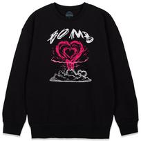 Astral Projection Heart Bomb Loose Fit Sweatshirt_Black M