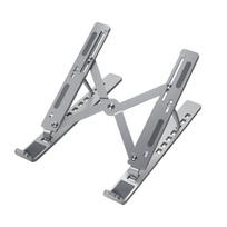 Aluminum Laptop Stand Foldable Portable Notebook Holder Ergonomic Desktop Stand AD028 sidabras
