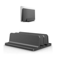 Dual Slots Vertical Laptop Stand Double Desktop Stand Holder With Adjustable Dock (Up to 17.3 Inch) sidabras
