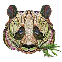Puzzle drewniane słodka panda xl