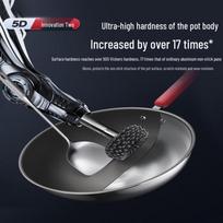 KOBACH 32cm Titanium Shield Flat-Bottom Non-stick Wok