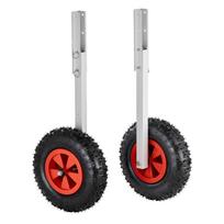 SucceBuy 300/500/600 lbs Boat Launching Wheels Aluminium Alloy Transom Wheel with Inflatable Rubber Tires, Folding Launch Wheels 12inch 500lbs gray