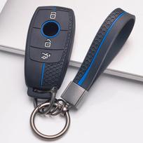 Silicone Key Cover for Mercedes-Benz A Class W177 B Class W247 C Class W206 E Class W213 S Class W222 GLC GLE GLS CLA GLB GLA with Keychain Key Cover juoda