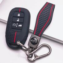 Anti Slip Car Key Protector for Honda Accord Civic CR V HR V Pilot Passport Odyssey Ridgeline Insight Clarity Fit Jazz with Keychain Key Fob Protector juoda