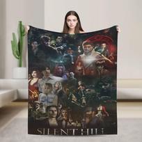 Silent Hill F Poster Blankets Silent Hill Horror Game Warm Soft Graphic Plush Bedding Throws For Outdoor Flannel Bed Cover Size: 75*100cm, Weight: 230 GSM