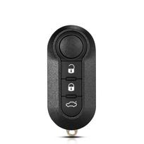 KEYYOU 10PCS For Fiat 500 Panda Punto Bravo 3 Buttons Normal Flip Remote Car Key Shell Blank Housing Keyless SIP22 Blade Case Model 2