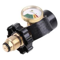 Propane for Tank Gauge Cylinder Gas Grill BBQ RV Pressure Adapter Meter Lever Ga 1 auksas