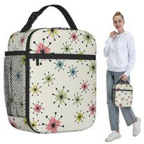 Atomic Era Graphic Insulated Lunch Bag for Kids School Cooler Thermal Food Box Tote Portable Lunch Boxes Container One Size