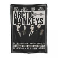Comfortable Arctic Monkeys Rock Band Blanket Stuff Bed Decorative Hip Hop Blanket Throw Soft Flannel for Office Size: 75*100cm, Weight: 230 GSM