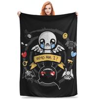The Binding of Isaac Two Tone Flannel Throw Blanket Blanket for Bedding Couch Super Warm Plush Thin Quilt, Size: 75*100cm, Weight: 230 GSM