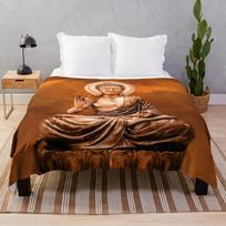 BUDDHA Throw Blanket For Sofa Thin Bed covers blankets for beds blankets throw blanket banana fish thin blanket Size: 75*100cm, Weight: 230 GSM