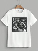 Cat Gangster Funny Thug Life Kitty Streetwear Parody Graphic Tee T-Shirt Unisex 2 3XL
