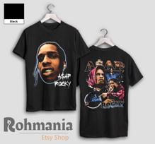ASAP Rocky T-Shirt, Rap Hip Hop Music Shirt, 90s Retro Personalized Casual T-Shirt 2XL