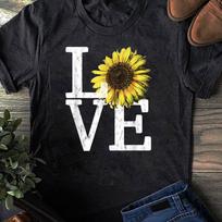 Sunflower Love Shirt Vintage Hippie Flower Nurse Mom Gift - Hippie GifT-Shirt T-Shirt - Hippie Shirt, Hippie Soul Shirt, Peace Shirt XL