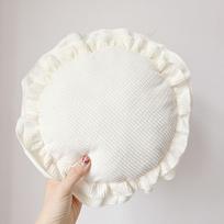 Paprastos apvalios formos pagalvė, kūrybiška vaikiška pagalvė, raminanti pagalvė, atlošo pagalvėlė, pilnaties nuotraukos pagalvė, studento pagalvė 30x30cm white