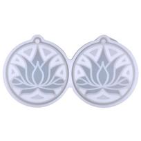 Silicone Mold for DIY Keychain Earrings Charms Epoxy Resin Jewellery Making 1 balta