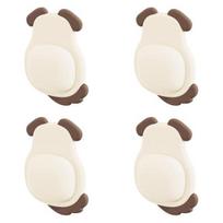 4/Pcs Animal Back Wall Bumper Dog Cat Panda Penguin Self-Adhesive Door Stopper Wall Protector Anti-collision Silencer Pad Buffer Sticker (as the picture,Dog)
