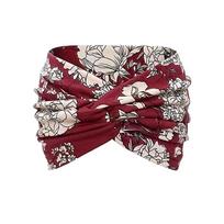 New Ultra Wide Edge Women's Elastic Knot Cross Yoga Sports Cloth Material European-American Style Headband