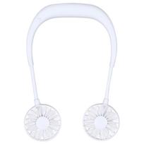 Rechargeable Portable USB Neckband Lazy Neck Hanging Fan one size balta